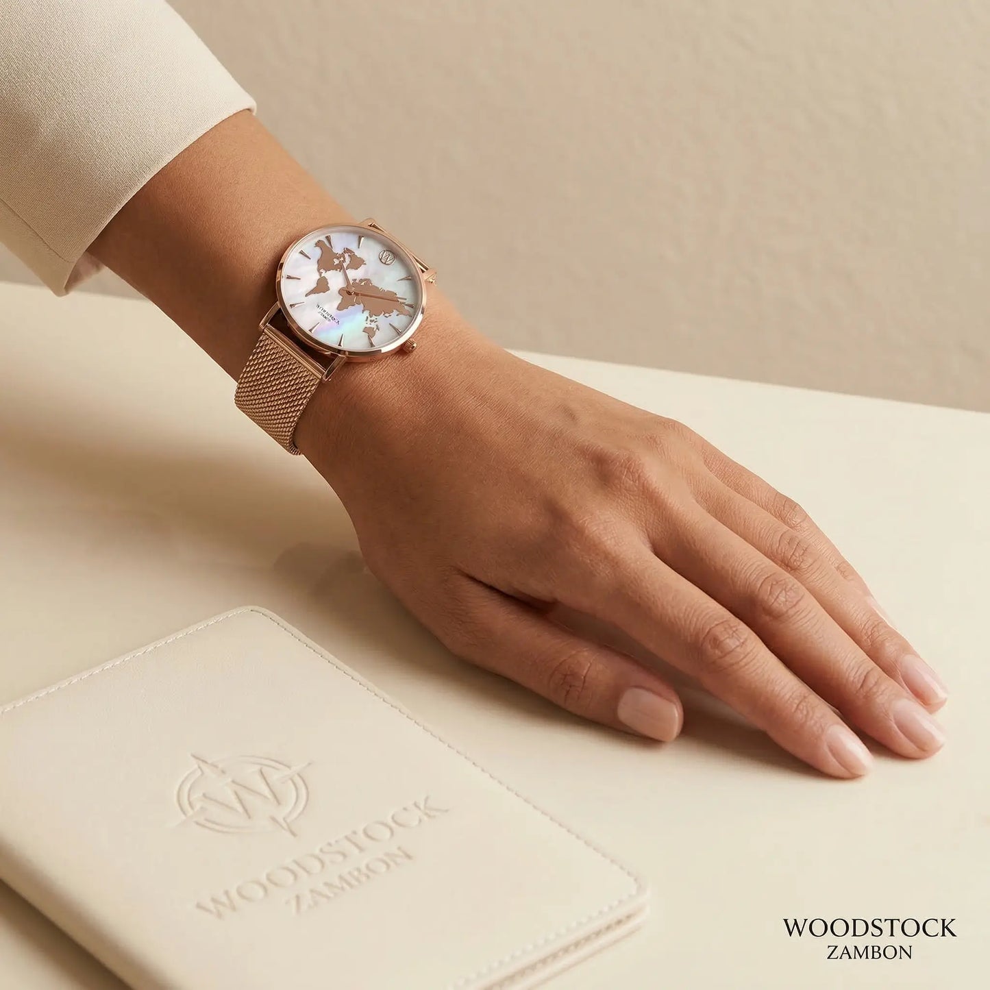 Pearl World Map ® Waterproof Watch