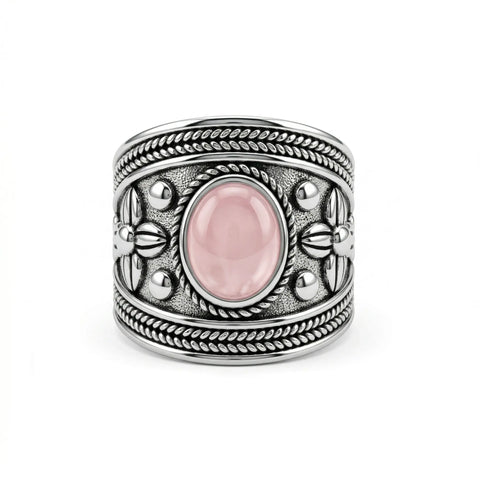 Rose Quartz Waterproof Ring