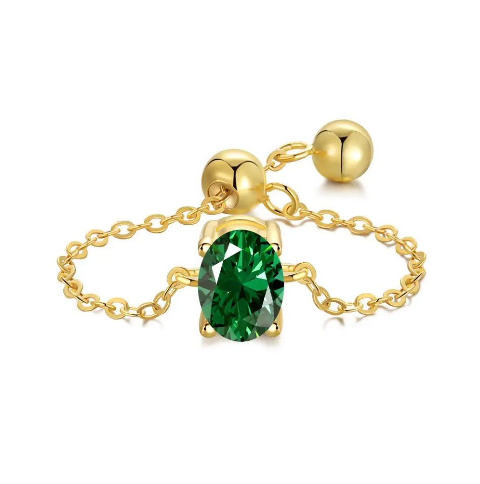 Green Chain Ring - WOODSTOCK ZAMBON