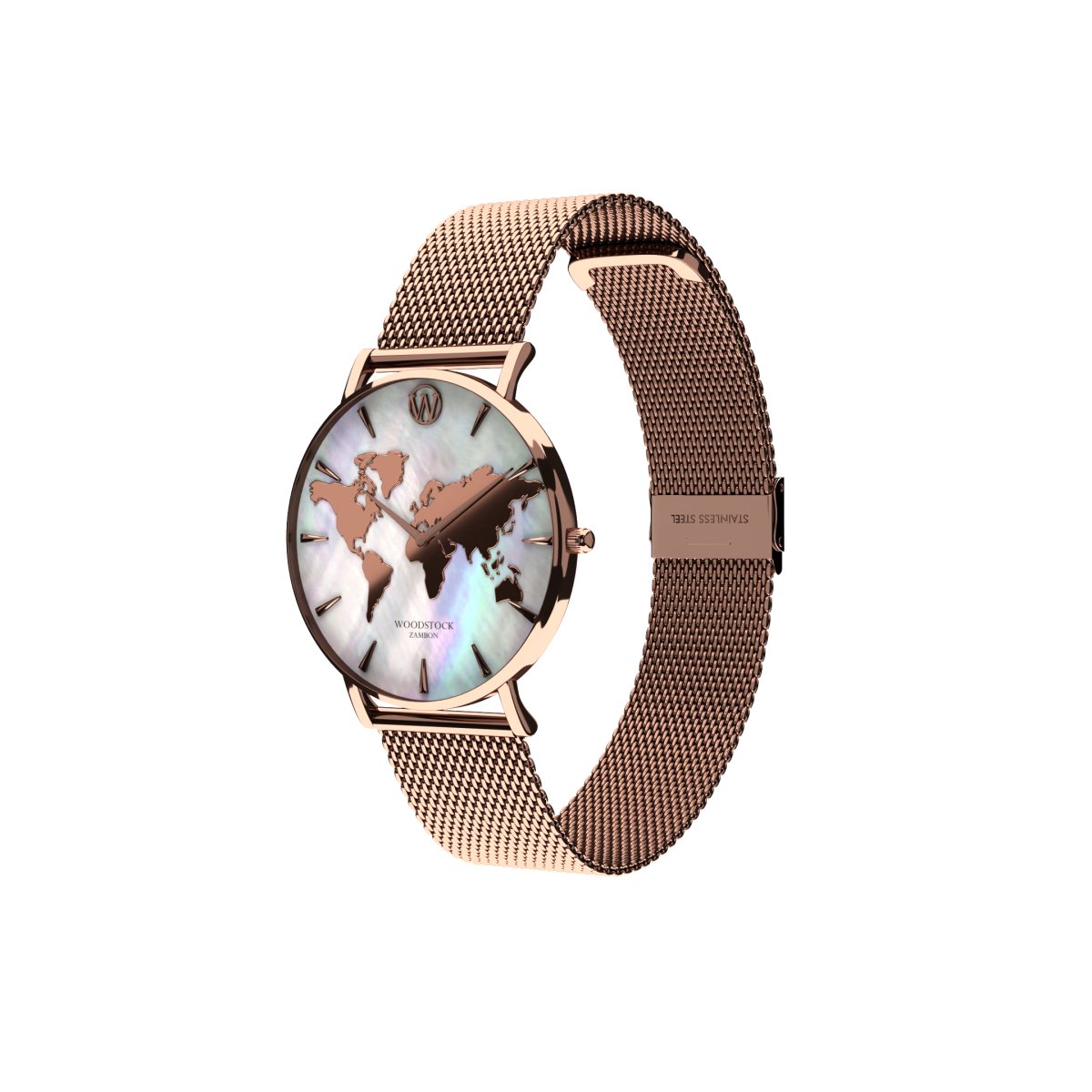 Pearl World Map Waterproof Watch - WOODSTOCK ZAMBON