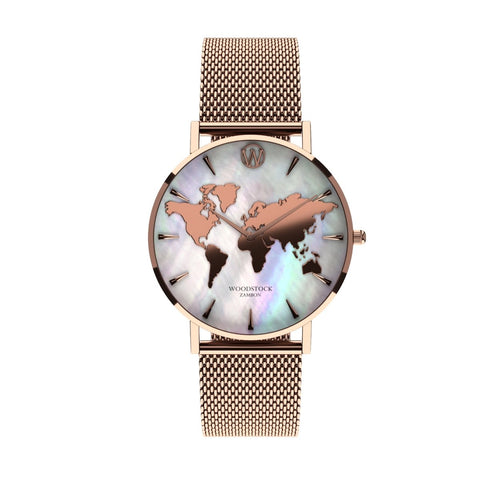 Pearl World Map Waterproof Watch - WOODSTOCK ZAMBON