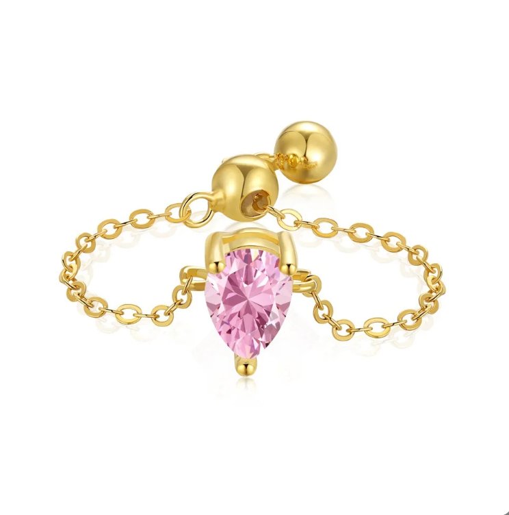 Pink Chain Ring - WOODSTOCK ZAMBON
