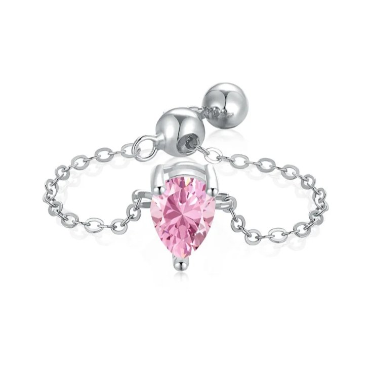 Pink Chain Ring - WOODSTOCK ZAMBON