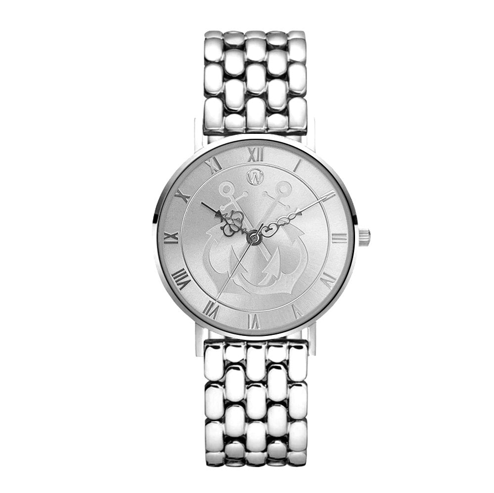 Silver Anchor Waterproof Watch - WOODSTOCK ZAMBON