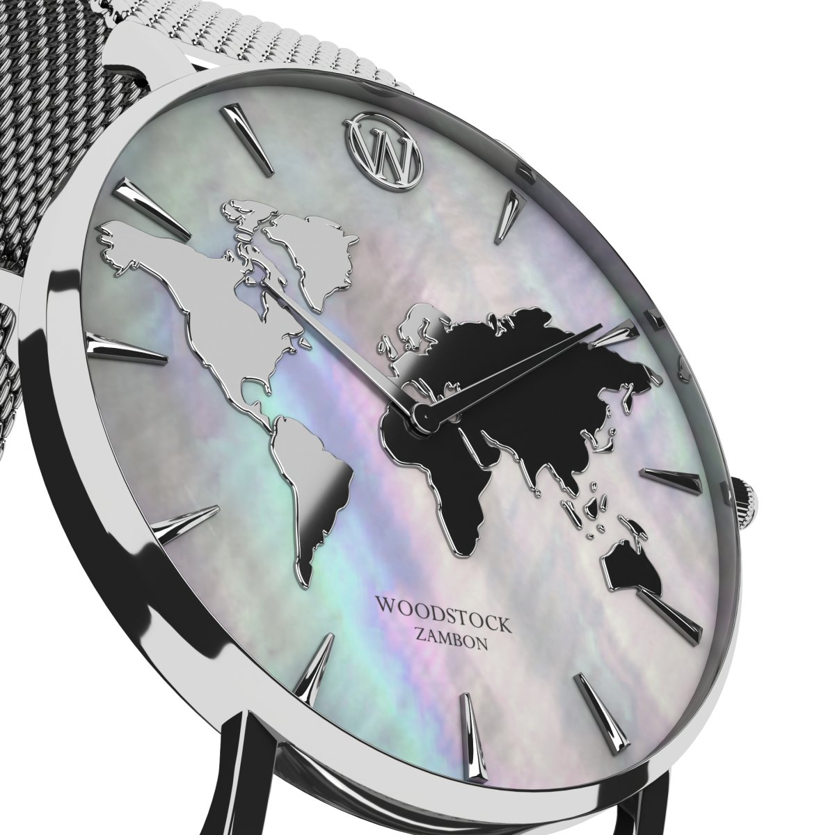 Silver Pearl World Map - WOODSTOCK ZAMBON