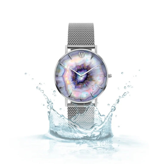 Waterproof Women's Watch Opal 36mm 3D Effect Dial Steel