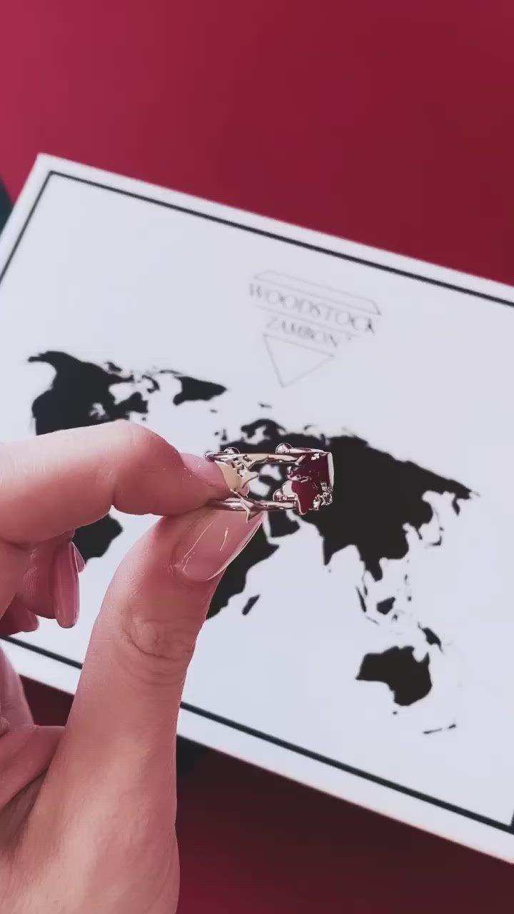 Load and play video in Gallery viewer, World Map Ring ®
